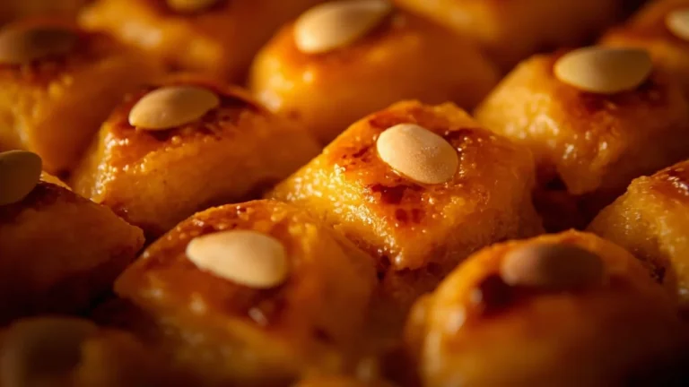 Almond Heart Semolina Cake with Orange Blossom Syrup