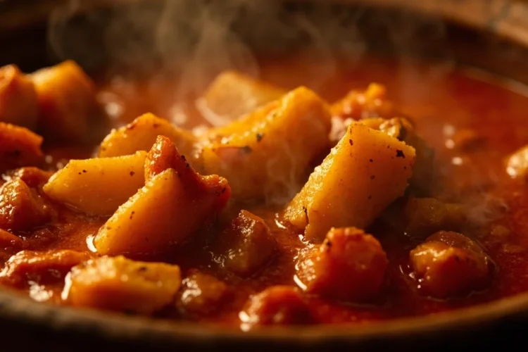 Ghanaian tomato yam pottage
