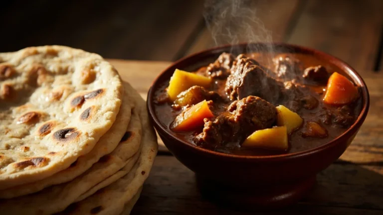 Kenyan Chapati with Savory Beef Stew
