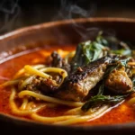 Ivorian Pasta Soup with Smoked Fish and Greens