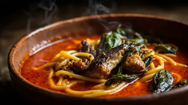 Ivorian Pasta Soup with Smoked Fish and Greens