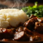 Tanzanian Cornmeal Porridge with Beef Stew