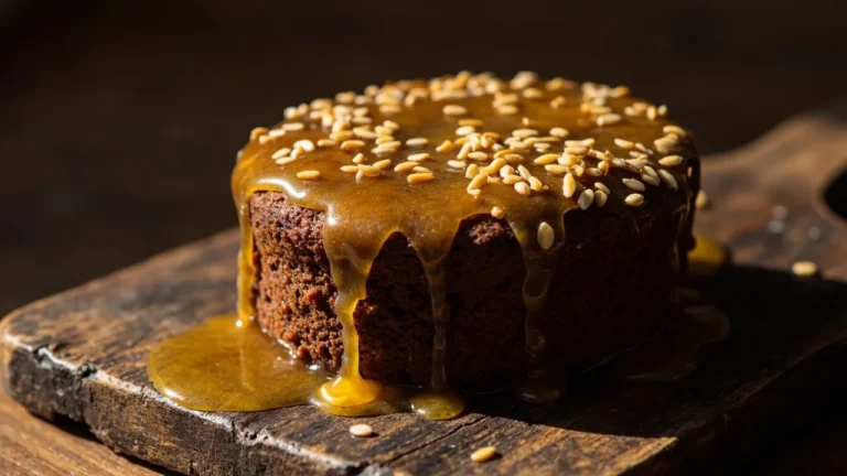 Rwandan Sweet Sorghum Cake with Honey and Sesame