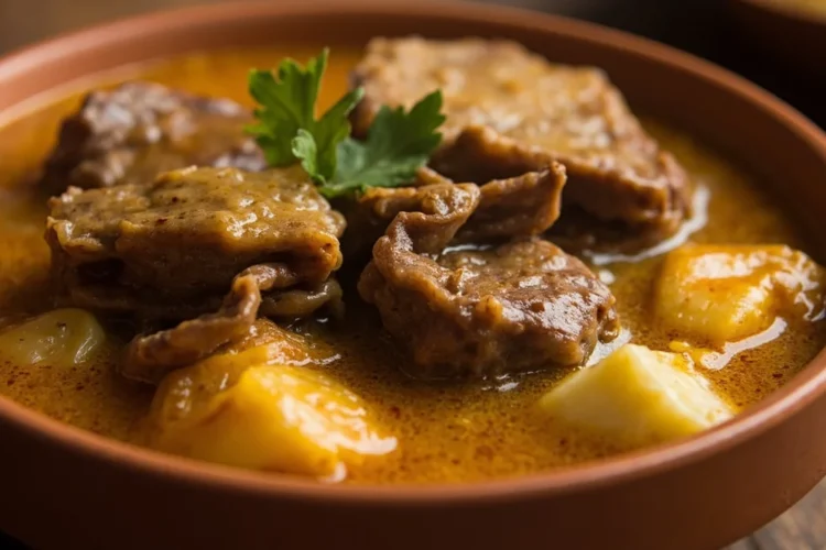 Spiced Offal and Green Plantain Breakfast Stew