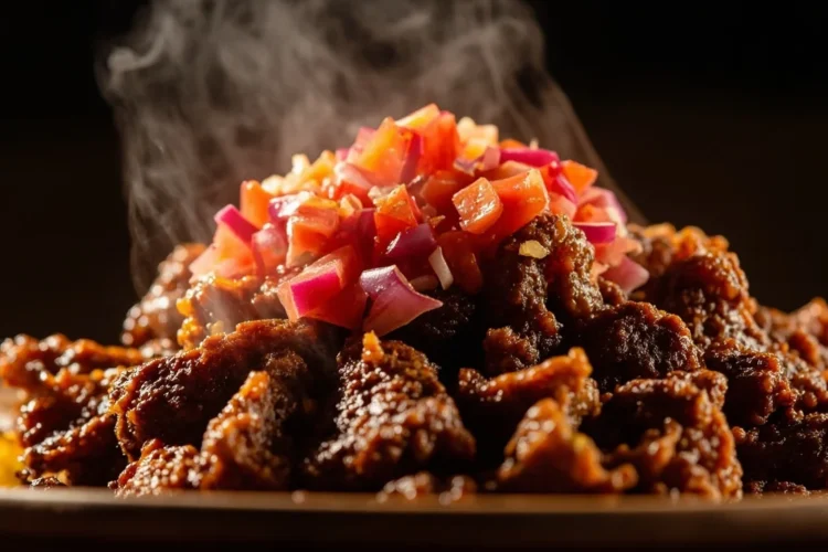 Ugandan Fried Offal with Tomato-Onion Relish