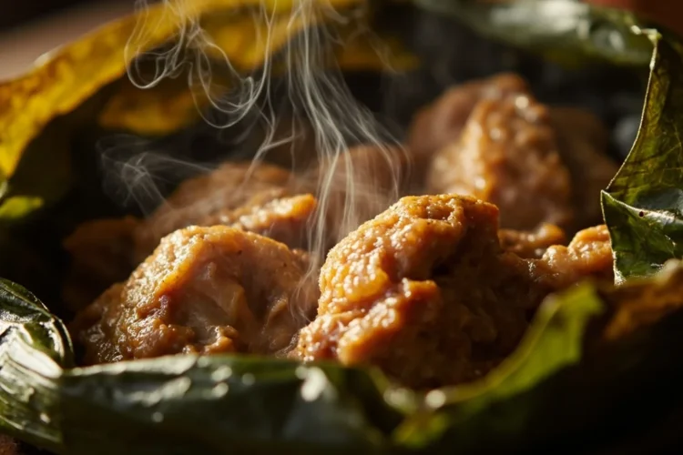 Ugandan Banana Leaf Steamed Chicken