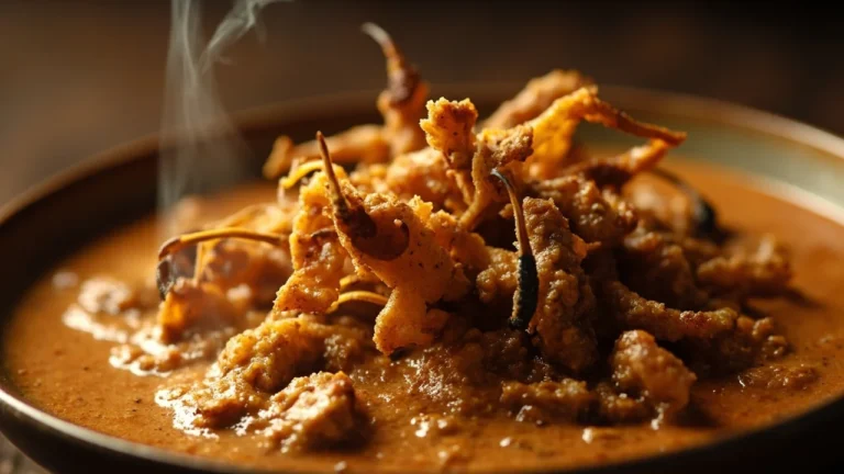 Ugandan Grasshopper and Groundnut Stew