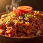 Zimbabwean Spiced Red Rice with Tomato and Peanut