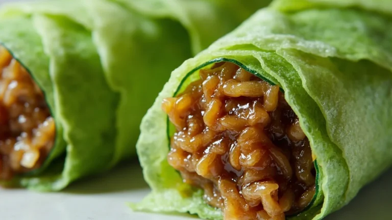 Indonesian Pandan Coconut Crepe Rolls