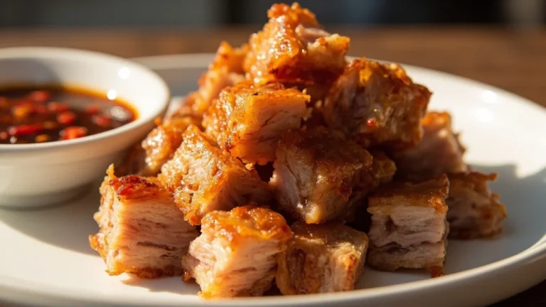 Filipino Crispy Pork Belly with Spiced Vinegar Dip