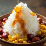 Malaysian ABC Shaved Ice with Palm Sugar and Coconut Milk