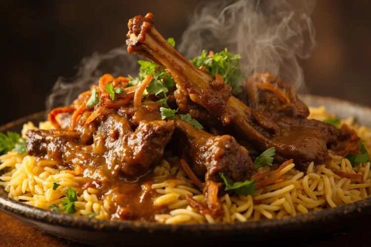 Pakistani Slow-Cooked Lamb Pot Roast with Saffron