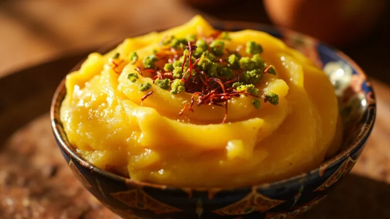 Iranian Saffron Wheat Halva