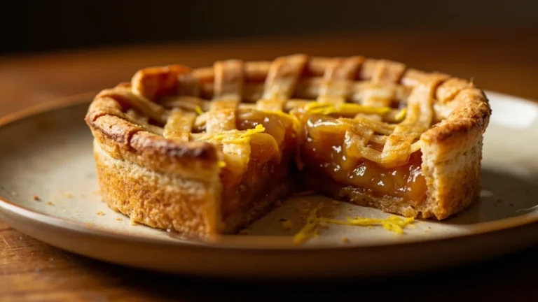 Classic British Treacle Tart with Lemon Zest