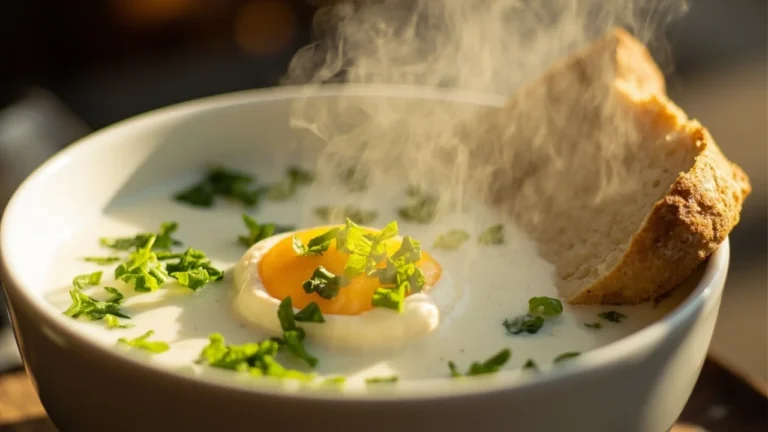 Bogota-Style Milk and Egg Breakfast Soup