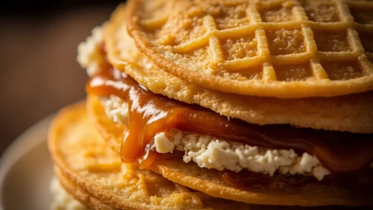 Crispy Colombian Wafers with Dulce de Leche and Cheese