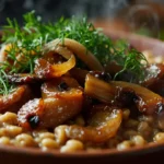 Russian-Style Buckwheat Porridge with Mushrooms and Onions