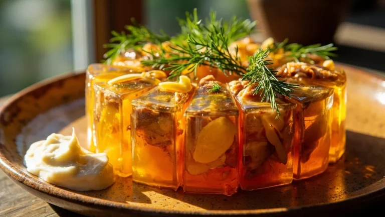 Russian Chilled Meat Jelly with Garlic