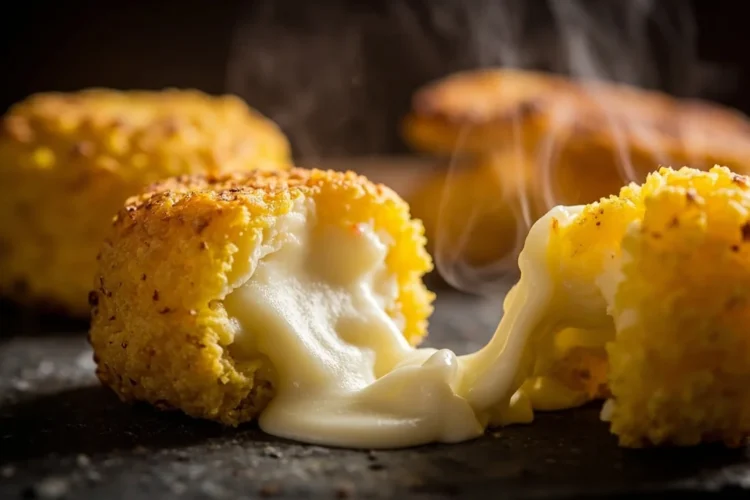 Georgian Cheese-Filled Cornmeal Cakes