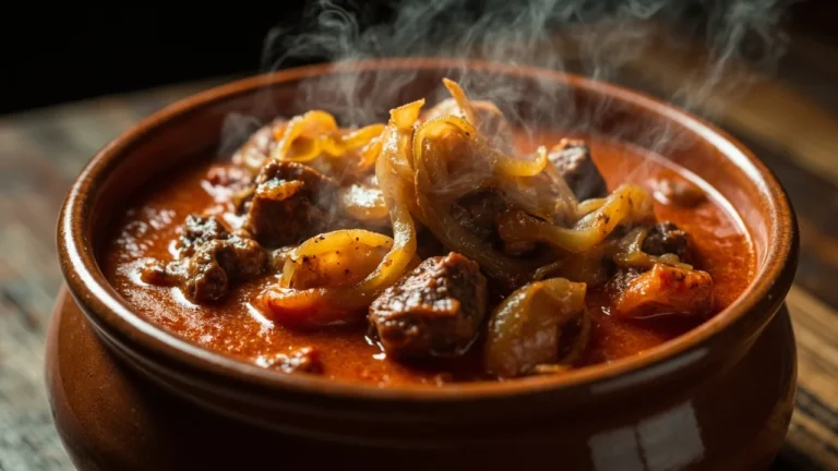Polish Beef Goulash with Paprika and Onions