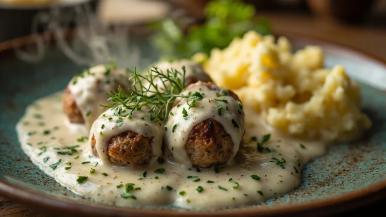 Polish Meatballs in Creamy Dill Sauce