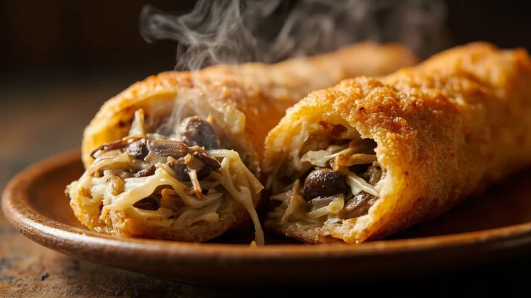 Polish Crepe Rolls with Sauerkraut and Mushrooms