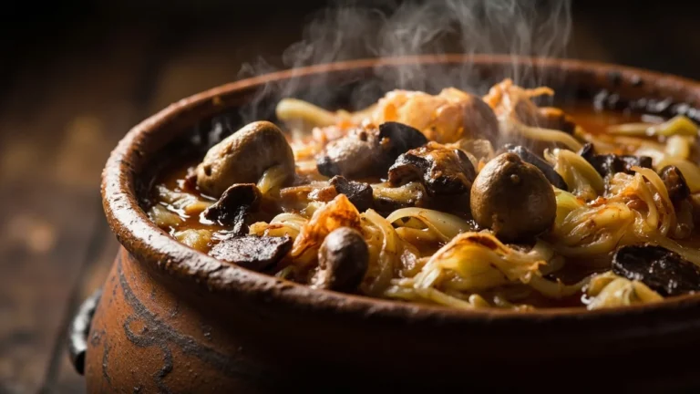 Polish Cabbage Hunter’s Stew with Sauerkraut and Mushrooms