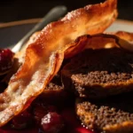 Swedish Blood Pudding with Lingonberries and Crispy Bacon