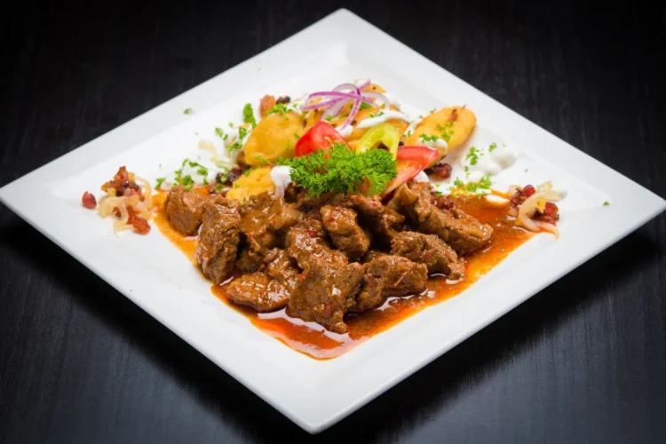Hungarian Beef Paprika Ragout with Buttered Egg Dumplings