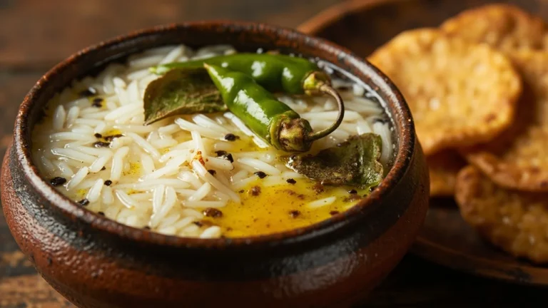 Odisha Fermented Rice Bowl with Mustard Tempering