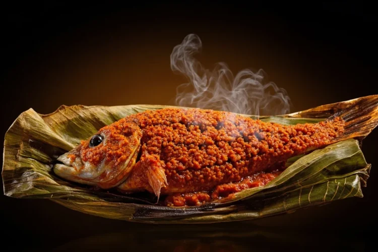 Kerala-Style Pan-Roasted Pearl Spot Fish in Banana Leaf