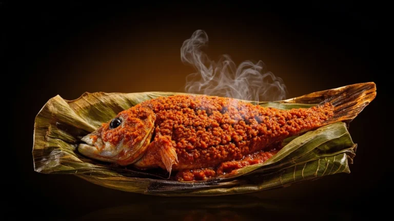 Kerala-Style Pan-Roasted Pearl Spot Fish in Banana Leaf