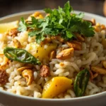 Sago Pilaf with Roasted Peanuts and Potatoes