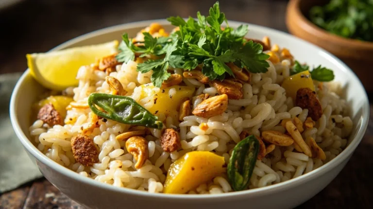 Sago Pilaf with Roasted Peanuts and Potatoes