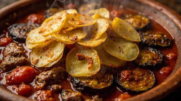 Iraqi Baked Potato and Lamb Casserole