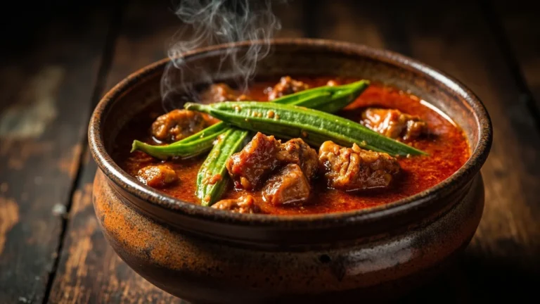 Iraqi Okra and Lamb Stew