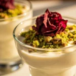 Iraqi Milk Pudding with Rose Water and Pistachios