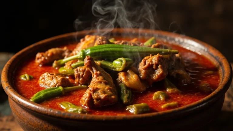 Iraqi-Style Okra and Tomato Chicken Stew
