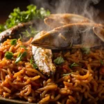 Saudi spiced dried fish and tomato rice