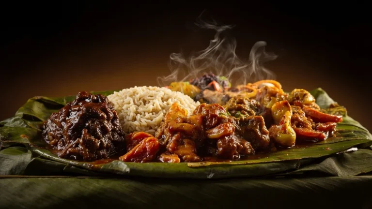 Sri Lankan Dutch-Influenced Banana Leaf Rice
