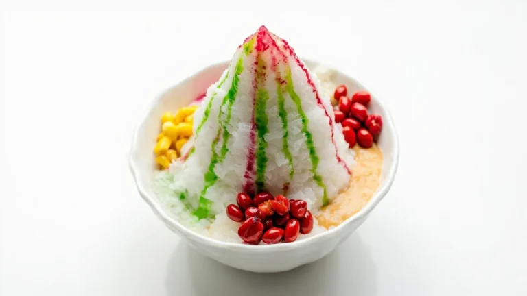 Singapore Mountain Shaved Ice with Red Beans and Palm Seeds