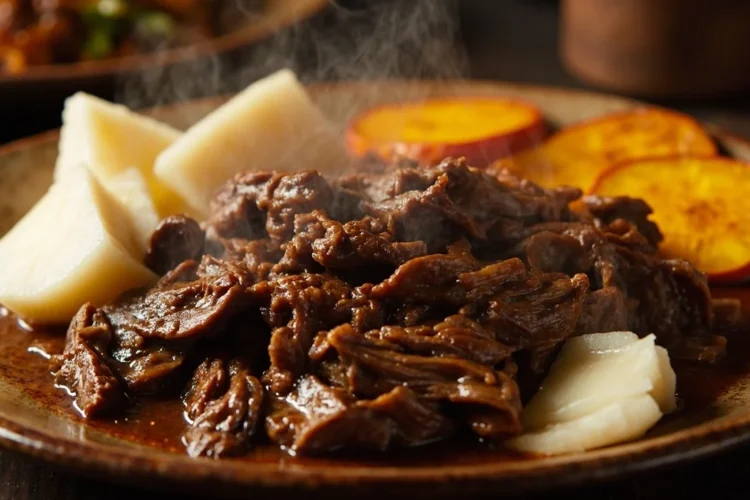Nicaraguan Steamed Beef with Yuca and Plantain
