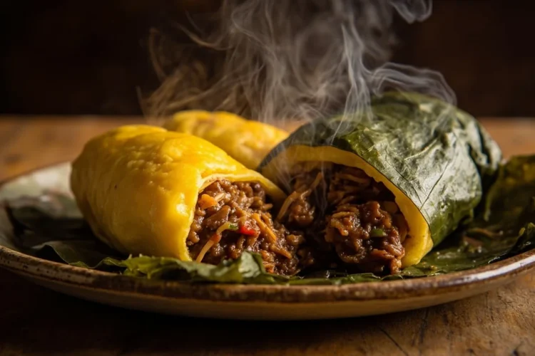 Panamanian Steamed Fresh Corn and Pork Snack