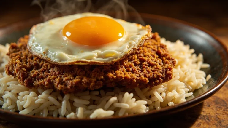 Bolivian Breaded Beef Cutlet over Rice with Fried Egg and Tomato-Onion Salsa