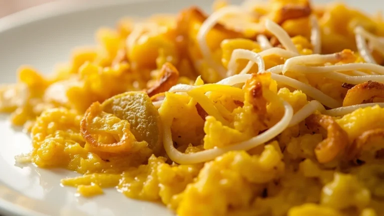 Ecuadorian Green Plantain and Cheese Scramble