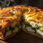 Bosnian Stuffed Pie with Leek and Cottage Cheese