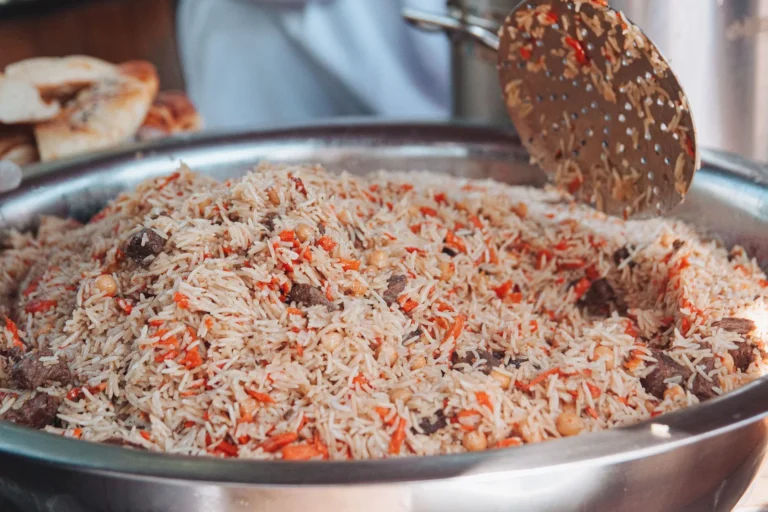 Afghan Lamb and Rice Pilaf with Caramelized Carrots and Raisins