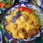 Azerbaijani Lamb Rice Plov with Saffron