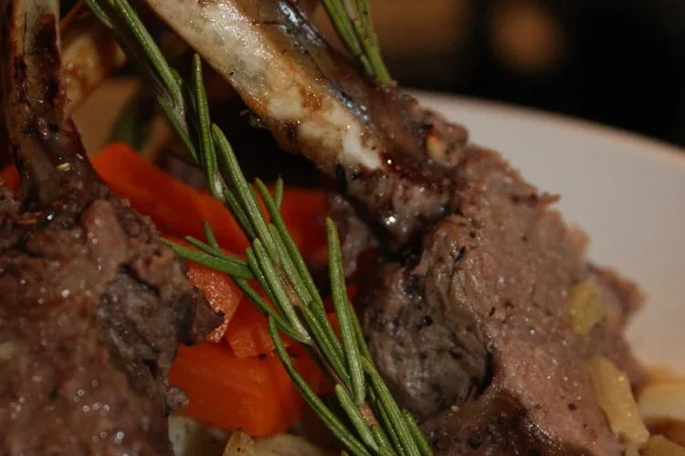Slow-baked lamb with potatoes and rosemary