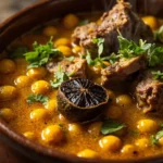 Persian lamb and chickpea stew with dried lime